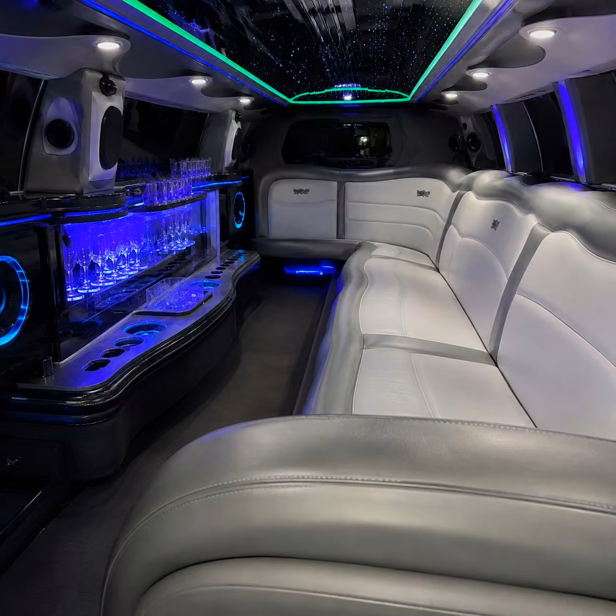 chrysler 300 limo inside